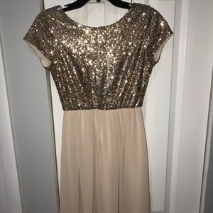 Gold shiny dress